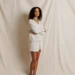 Layla French Terry Sweat Short - Whitecap Grey
