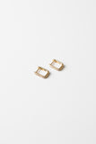 Diamond Pave Rectangle Huggies