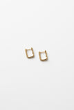 Diamond Pave Rectangle Huggies