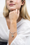 Sterling Silver Rolo Toggle + Heart Chain Bracelet