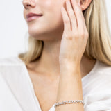 Sterling Silver Rolo Toggle + Heart Chain Bracelet
