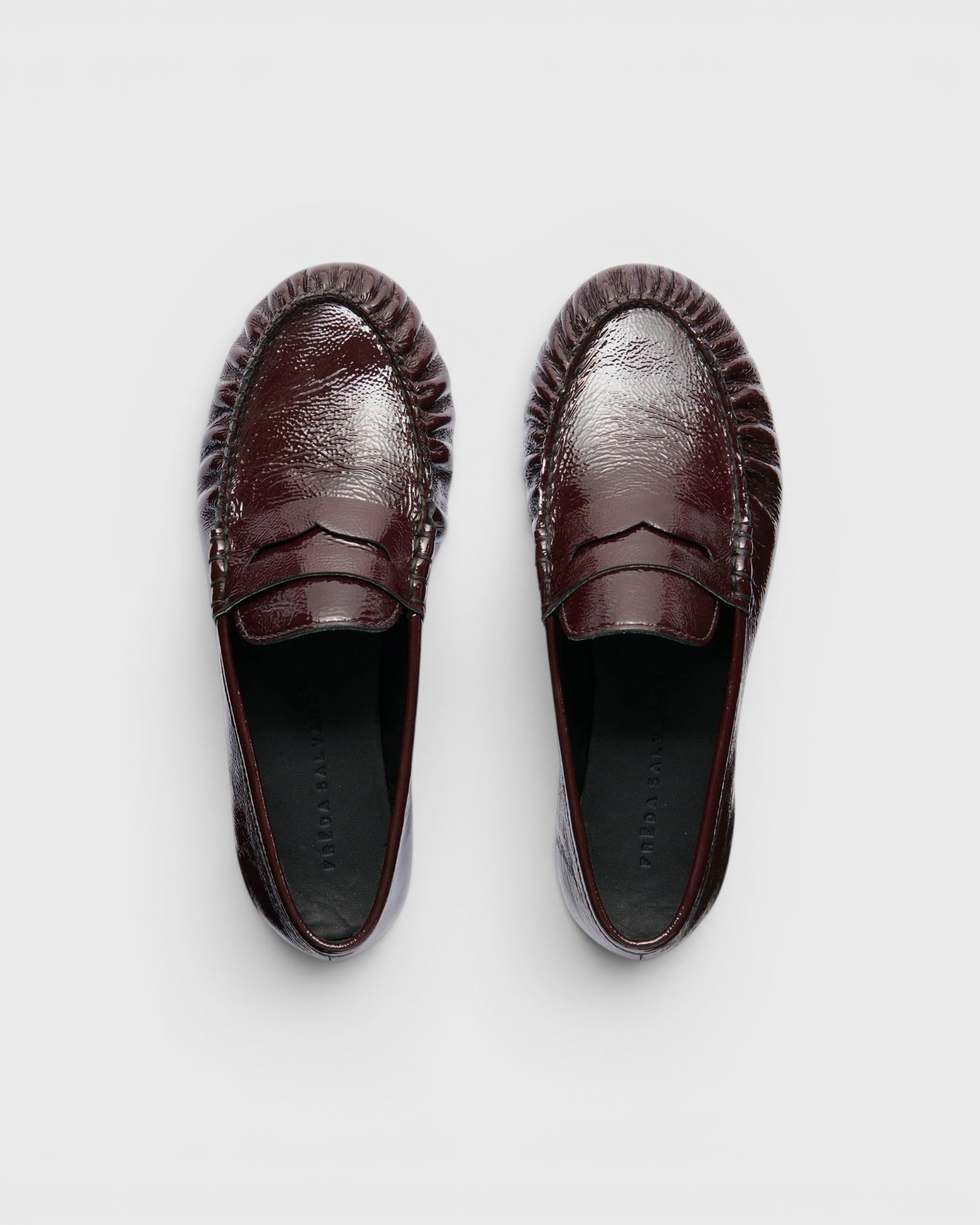 Sydney Ruched Penny Loafer - Wine