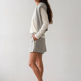 Stripe Eco Terry Short - Heather Grey