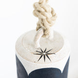 Thrown Bell Tall - Circle Grid Indigo
