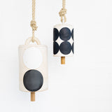 Thrown Bell Tall - Circle Grid Indigo