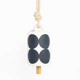 Thrown Bell Tall - Circle Grid Indigo