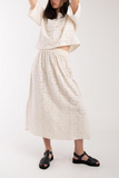 Floral Jacquard Skirt - Cream