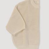 Flat lay half view of Mesh Tee - Cream