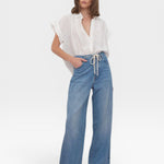 SECULAR Trinity Button Top - White