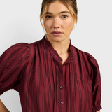 Trovata Mira Blouse in garnet stripe
