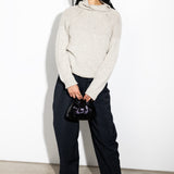 Turtleneck Long Sleeve Sweater - Cloud Grey