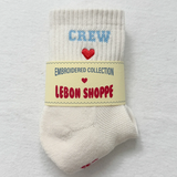 Embroidered Crew Socks