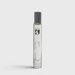 JONES + CO natural perfume oil roll-on in a sleek glass bottle with a grey cap for easy fragrance application
