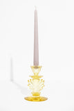 Vintage Topaz Glass Candlesticks