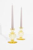 Vintage Topaz Glass Candlesticks