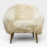 Vintage Sheepskin Armchair — view 2