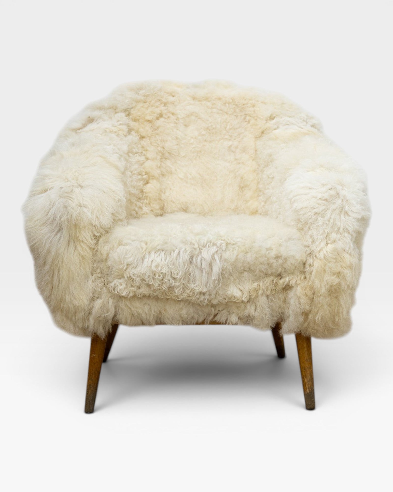 Vintage Sheepskin Armchair — view 2