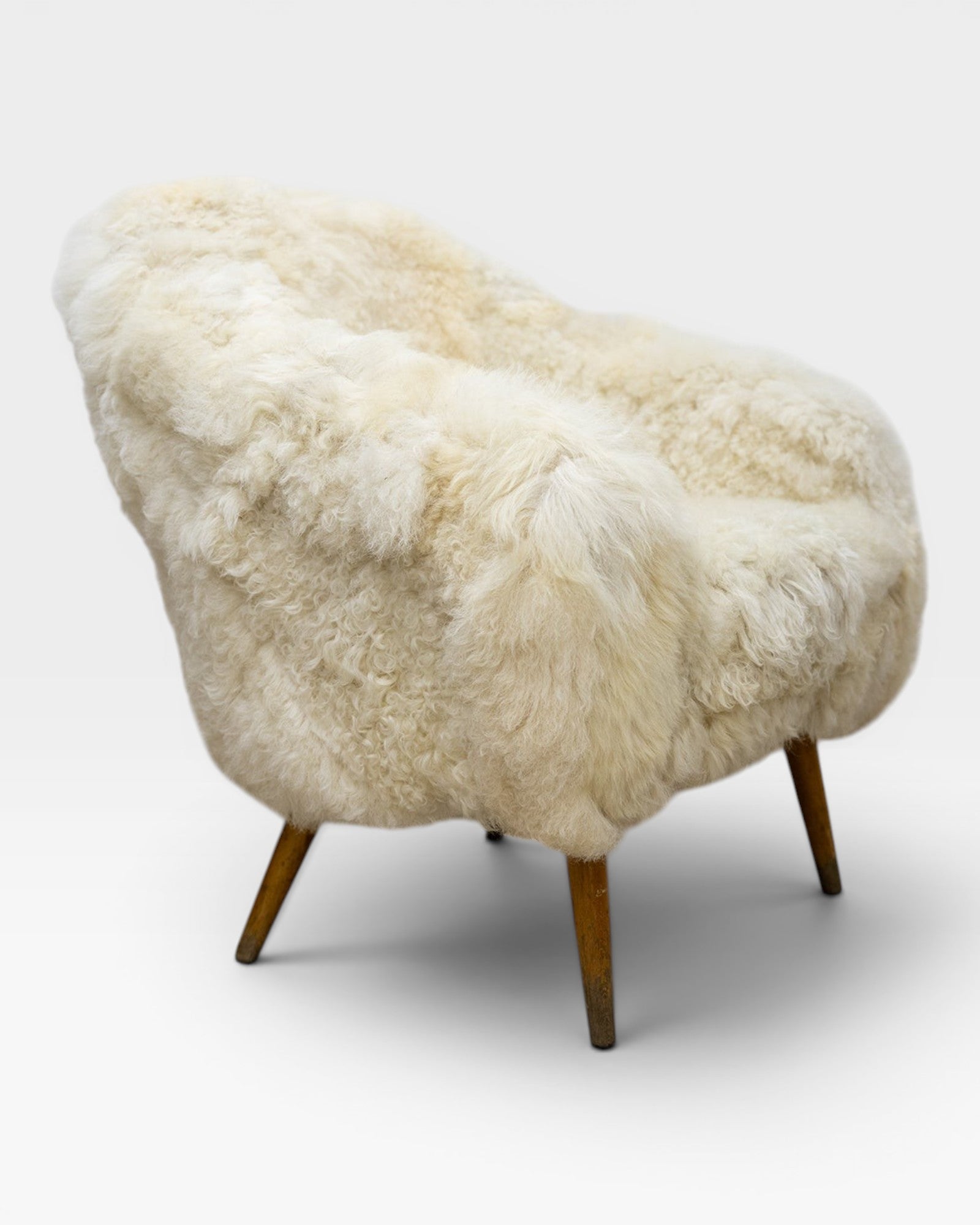 Vintage Sheepskin Armchair — view 3