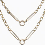 16inch and 18inch 14K Link Chain with Diamond Closure