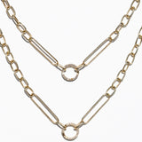16inch and 18inch 14K Link Chain with Diamond Closure