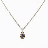 Amethyst 14K Bezel Locket Charm