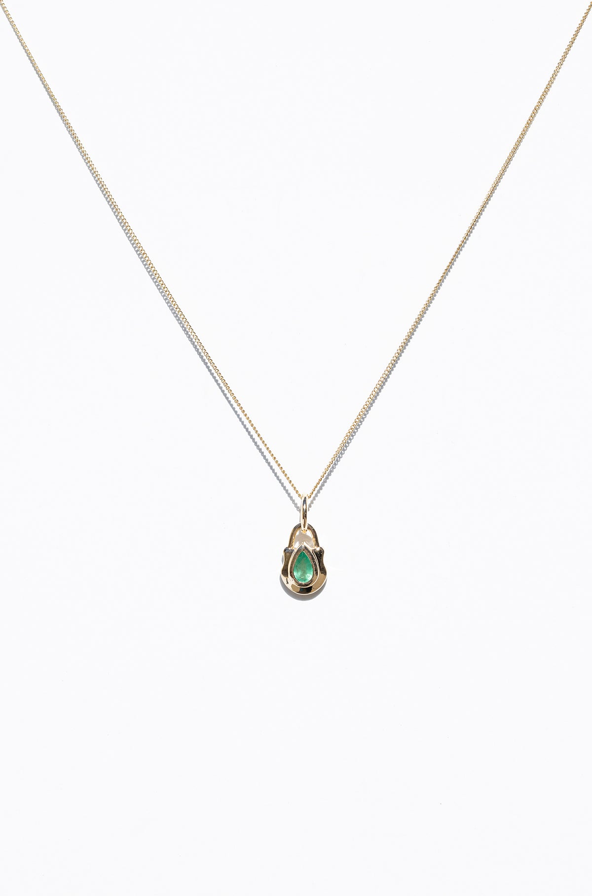 Individual image of Emerald 14K Bezel Locket Charm