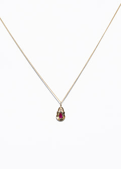 Individual view of ruby 14K Bezel Locket Charm