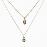 Image of Moonstone and Sapphire 14K Bezel Locket Charm