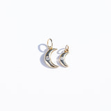 14K Dainty Moon Charms