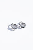 Flat image of 10k White Gold Boucle Hoops