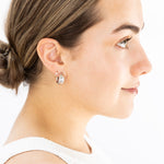 10k White Gold Boucle Hoops