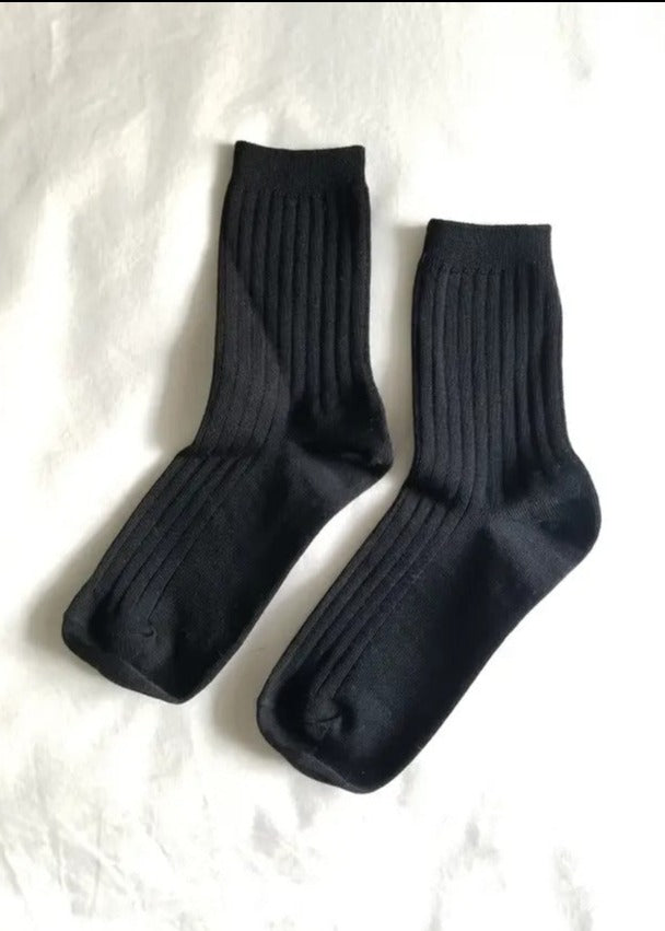 Her Socks in True Black
