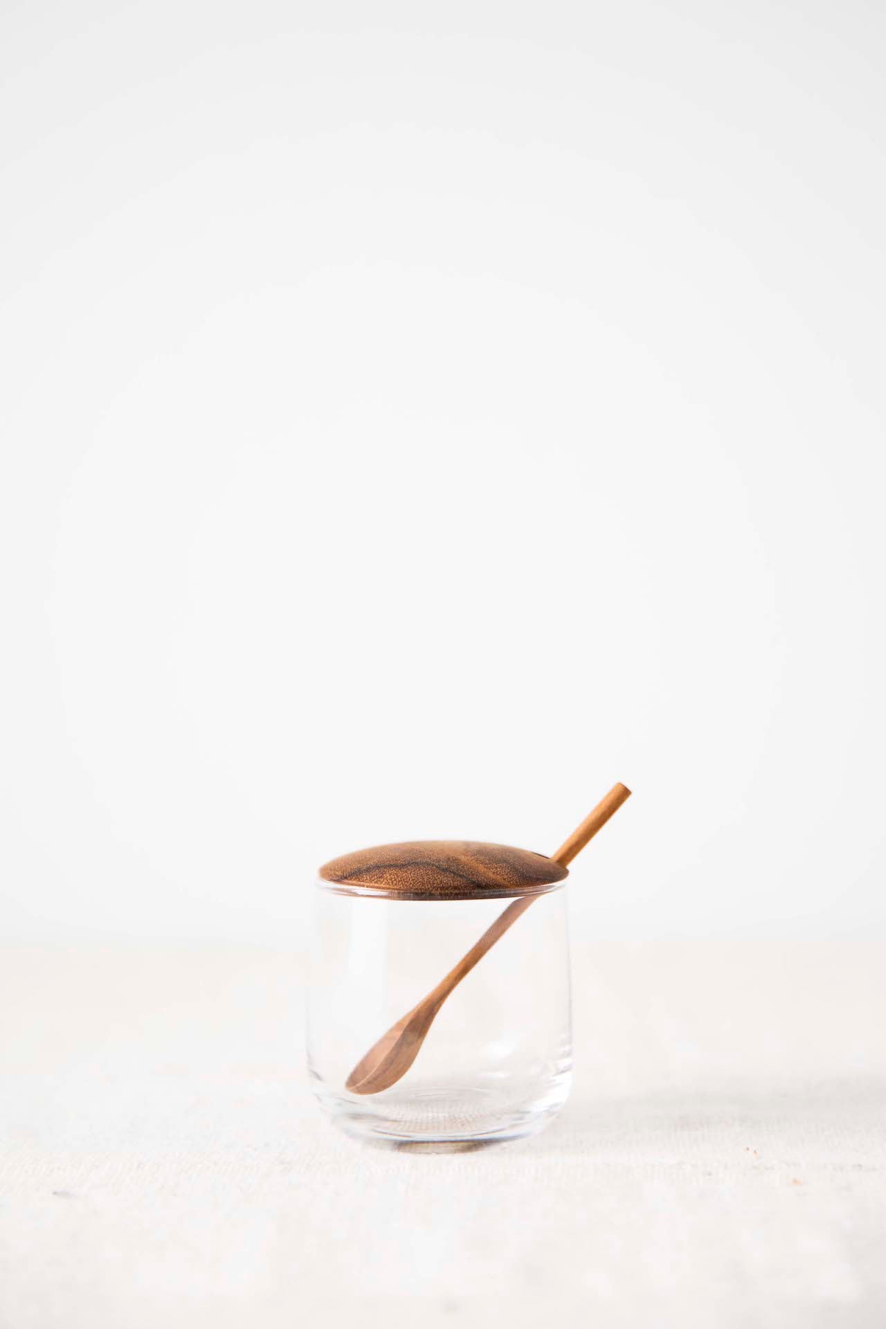 Be Home Teakwood and Glass Jar