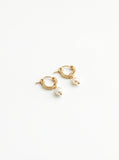 Small Gold Filled Pearl Hoops