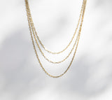 Gold Plated Delicate Paperclip Chain Necklace