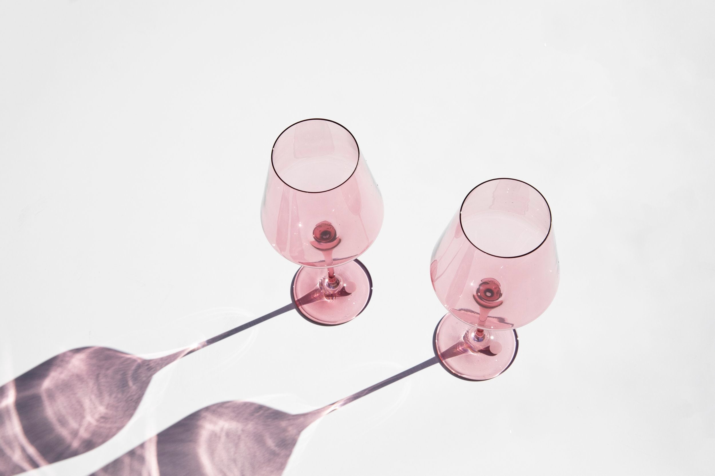 Top of Rose Wine Glasses