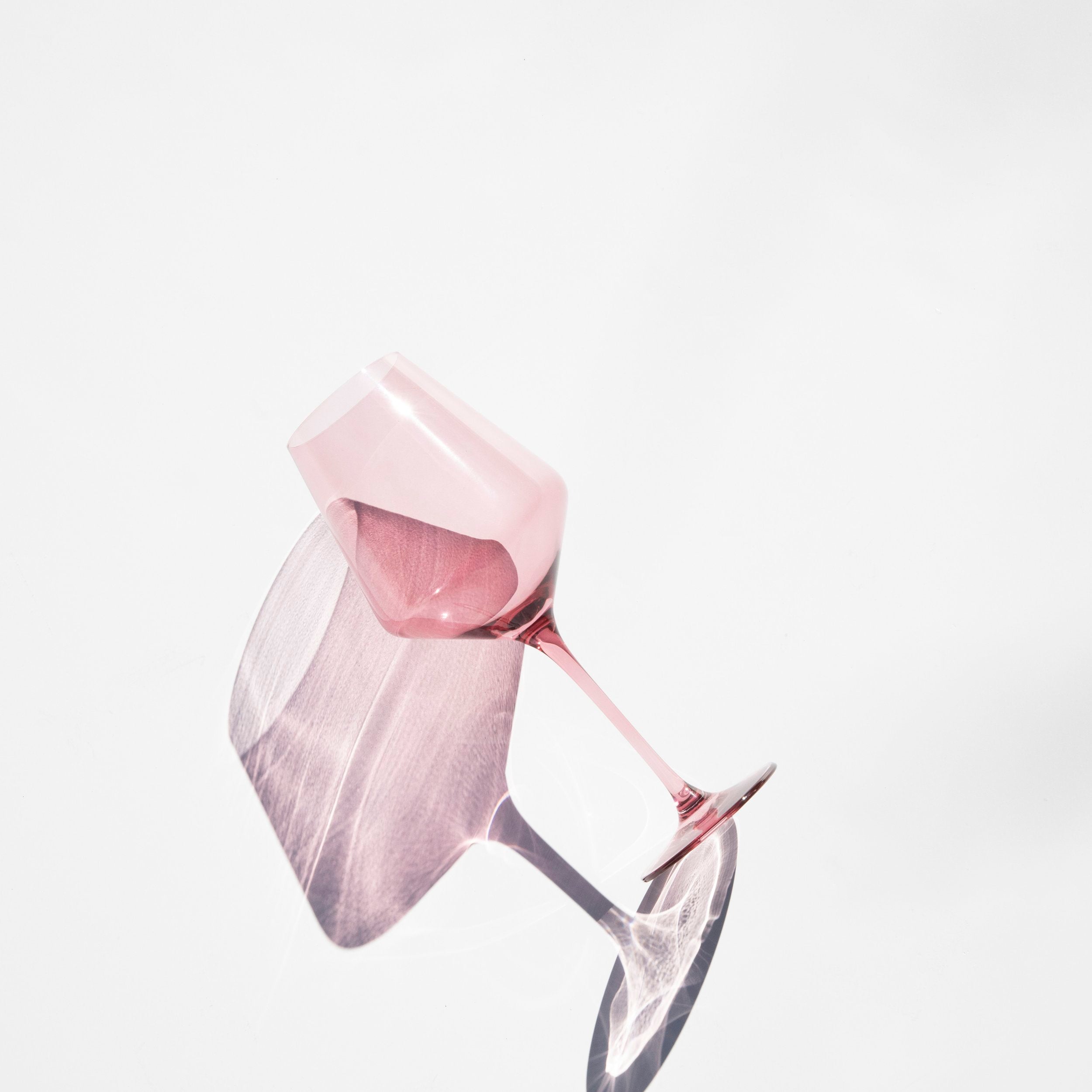 Rose Pink Wine Glass
