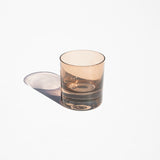 Amber Smoke Rocks Glasses