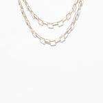 14K Solid Gold Paperclip Necklace