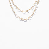 14K Solid Gold Paperclip Necklace