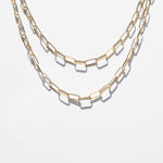 14K Solid Gold Paperclip Necklace