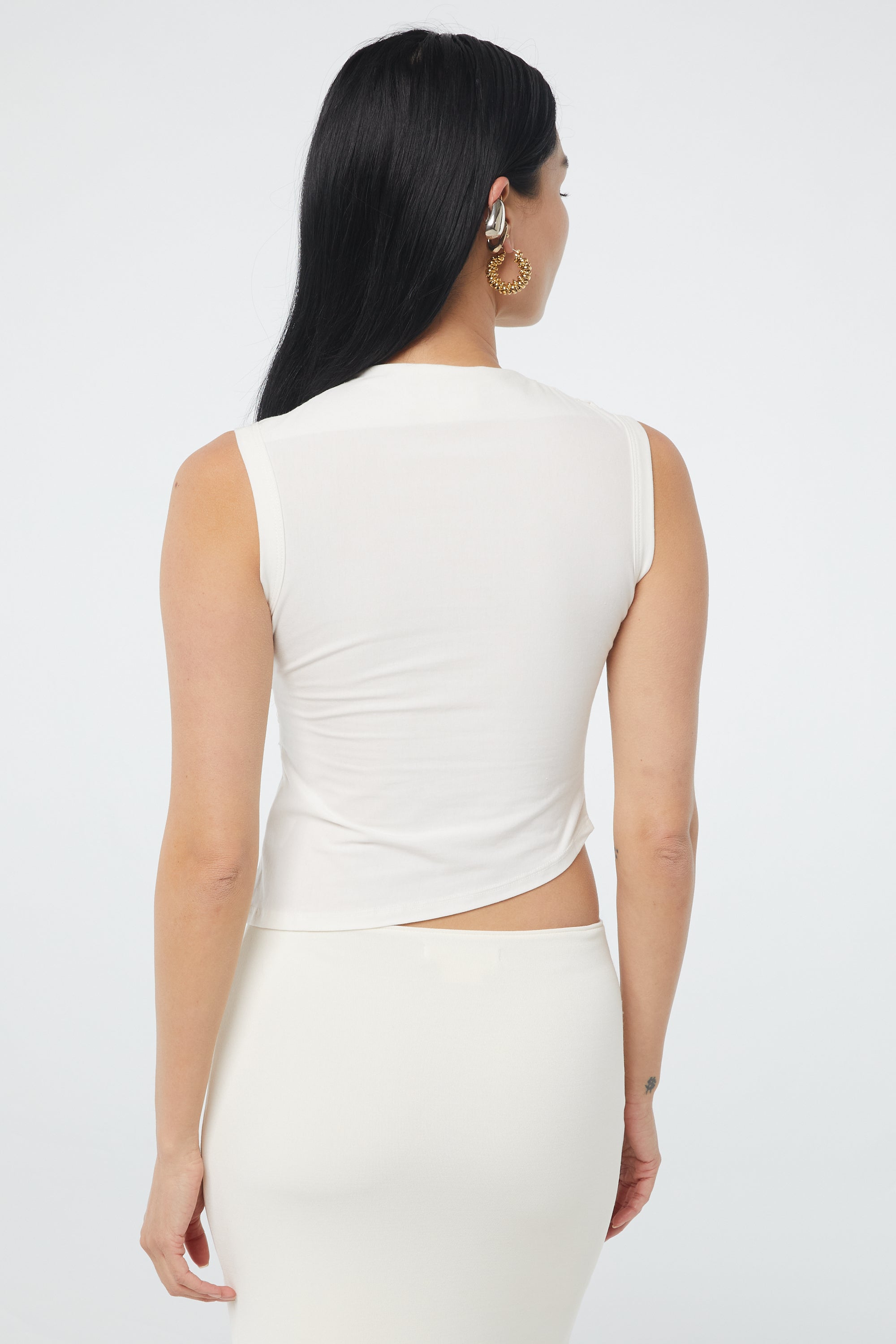 Back of Selma Tank - White