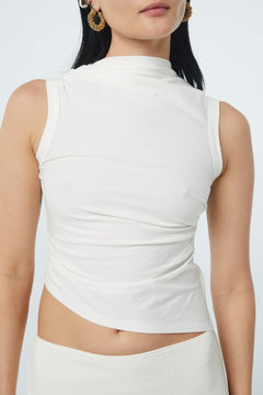 Front of Selma Tank - White