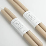 Beeswax Dipped Candles - Clay
