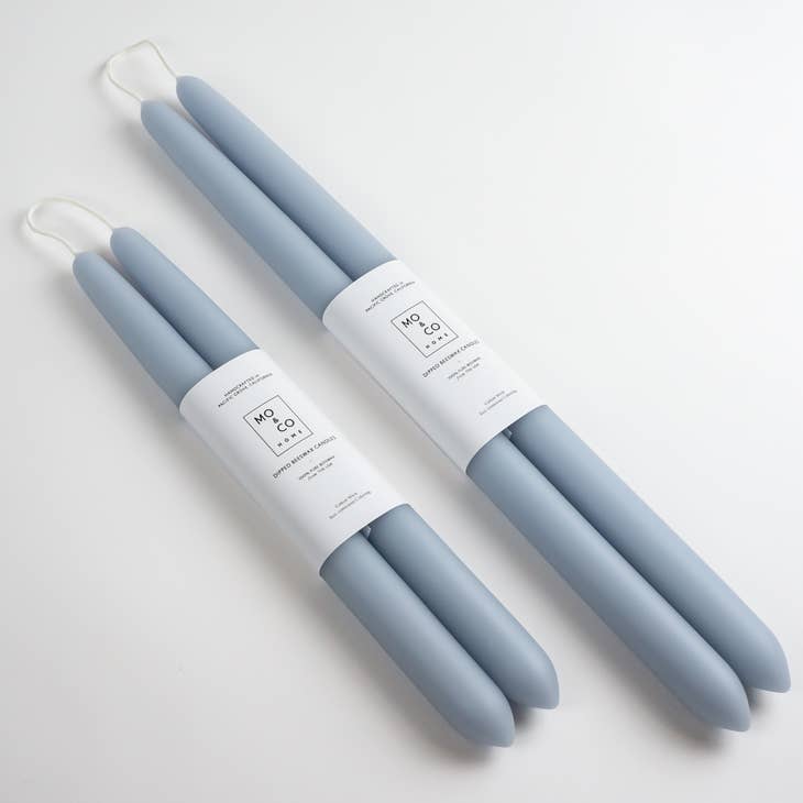 Beeswax Dipped Candles - Bluebell