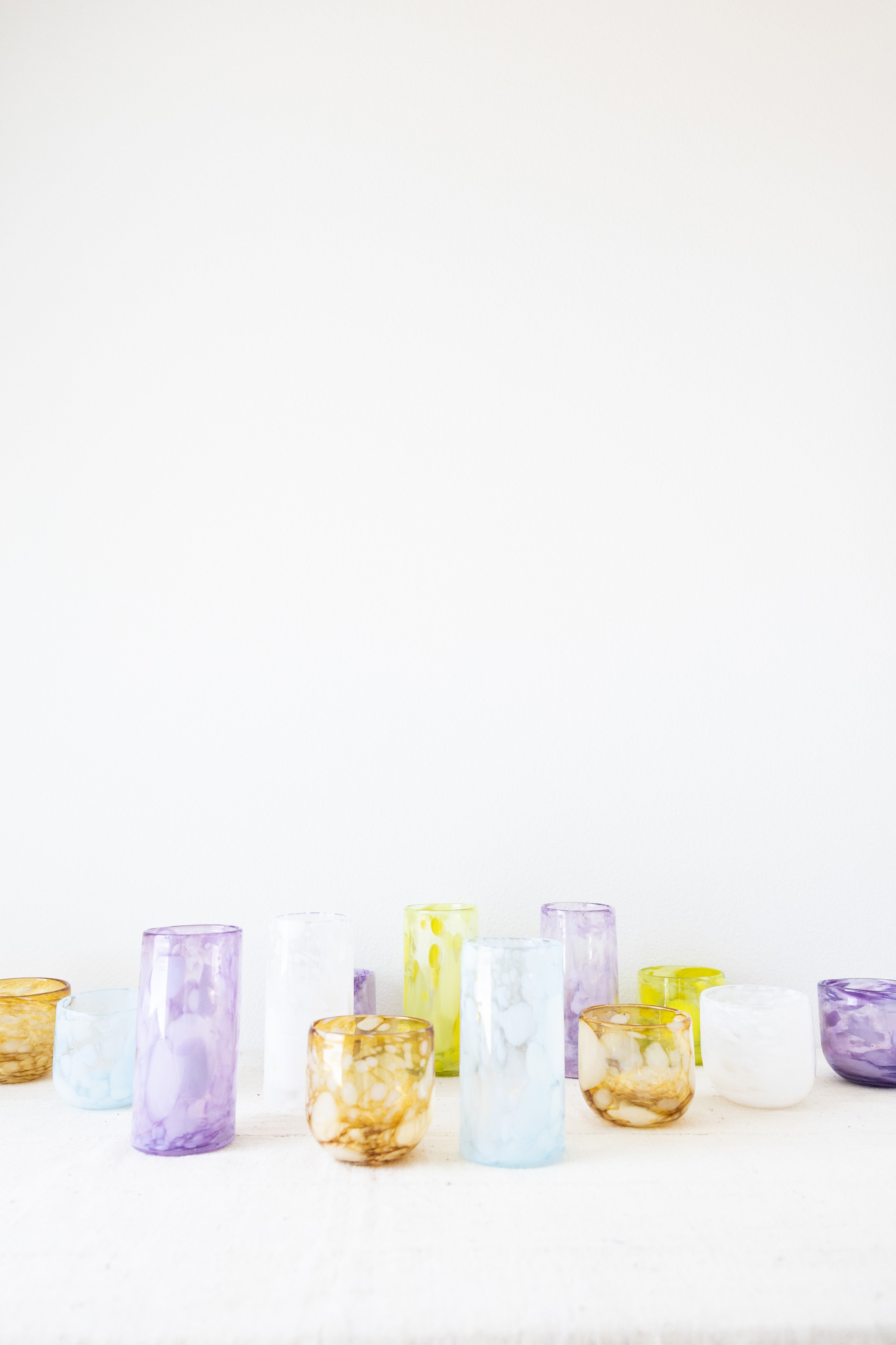 colored drinkware by Leigh Wyatt
