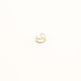 Open pave 14K Solid Gold Ear Cuff